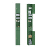 SoBuy BZR34-II-SY Dulap înalt de baie, dulap de depozitare îngust cu sertar și rafturi reglabile - Dulap de baie compact pentru toaletă, spații mici - Verde închis, MDF, 20x20x180cm