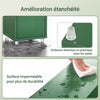 SoBuy BZR34-II-SY Dulap înalt de baie, dulap de depozitare îngust cu sertar și rafturi reglabile - Dulap de baie compact pentru toaletă, spații mici - Verde închis, MDF, 20x20x180cm