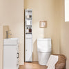 SoBuy BZR34-K-W Dulap de Baie Coloană de Depozitare Mobilier Înalt, Îngust, cu Ușă și Sertar, Rezistent la Umiditate - Depozitare Compactă pentru Toaletă și WC 20x20x145cm