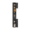 SoBuy BZR34-SCH Dulap coloană de baie 20 cm - Dulap de depozitare îngust cu sertar și rafturi reglabile - Dulap de baie compact pentru WC, spații mici - Negru, MDF, 20x20x180cm