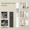 SoBuy BZR34-WN Dulap Îngust 20 cm – Coloană WC Salvare Spațiu 180 cm, 2 Uși și 1 Sertar, Alb-Natur