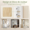 SoBuy BZR34-WN Dulap Îngust 20 cm – Coloană WC Salvare Spațiu 180 cm, 2 Uși și 1 Sertar, Alb-Natur