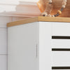 SoBuy BZR41-W Dulap de Baie cu Economie de Spațiu, cu Uși Tip Jaluzea, Rafturi Reglabile din MDF, 60x30x82 cm, Dulap de Depozitare Multifuncțional și Compact