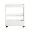 SoBuy Cameră Tarrel Saving Cart Organizator de bucătărie Dulap de baie Băi Economisire BZR46-W alb BZR46-W