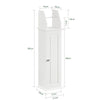 SoBuy BZR53-W Suport Hârtie Igienică Dulap Toaletă Suport Perie WC Mobilier de Baie pe Picior din Lemn, 20x18x79 cm