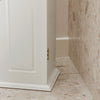 SoBuy BZR53-W Suport Hârtie Igienică Dulap Toaletă Suport Perie WC Mobilier de Baie pe Picior din Lemn, 20x18x79 cm