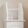 SoBuy BZR53-W Suport Hârtie Igienică Dulap Toaletă Suport Perie WC Mobilier de Baie pe Picior din Lemn, 20x18x79 cm