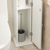 SoBuy BZR53-W Suport Hârtie Igienică Dulap Toaletă Suport Perie WC Mobilier de Baie pe Picior din Lemn, 20x18x79 cm
