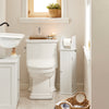 SoBuy BZR53-W Suport Hârtie Igienică Dulap Toaletă Suport Perie WC Mobilier de Baie pe Picior din Lemn, 20x18x79 cm