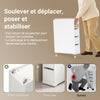 SoBuy BZR54-K-W Dulap de depozitare pentru toaletă, Dulap de baie de 20 cm cu 3 sertare, Dulap mic de baie pentru depozitare, Etajeră mobilă pentru toaletă și bucătărie, Alb, 60x20x82,3 cm