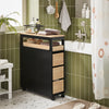 SoBuy BZR54-SCH Armoire de Niche 1 Plateau Amovible et 3 Tiroirs