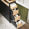 SoBuy BZR54-SCH Armoire de Niche 1 Plateau Amovible et 3 Tiroirs