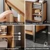 SoBuy BZR63-L-PF Meuble sous Lavabo Salle de Bain 90cm, Meuble sous Vasque avec Découpe Siphon, Armoire de Rangement avec Portes et Étagères, Style Industriel Bois & Métal