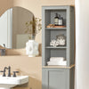 SoBuy BZR68-HG Mobilier de Baie tip Coloană, Dulap Înalt, Dulap de Depozitare, Raft de Depozitare, Coloană de Depozitare pentru Living, Baie, Dormitor - L39cm x l30cm x H169cm, Gri
