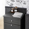 SoBuy BZR73-DG Meuble Bas de Salle de Bain Corbeille à Linge Armoire Toilette Meuble de Rangement avec 1 Tiroir et 1 Panier à Linge
