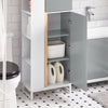 SoBuy BZR76-HG Dulap înalt de baie Dulap pentru toaletă cu rafturi de depozitare
