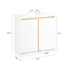 SoBuy BZR78-W Meuble sous-Lavabo, Meuble sous Vasque, Meuble Salle de Bain avec 2 Étages et 2 Portes