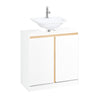 SoBuy BZR78-W Meuble sous-Lavabo, Meuble sous Vasque, Meuble Salle de Bain avec 2 Étages et 2 Portes