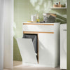 SoBuy BZR79-W Meuble Bas de Salle de Bain avec Bac à Linge Amovible Armoire à Linge Commode