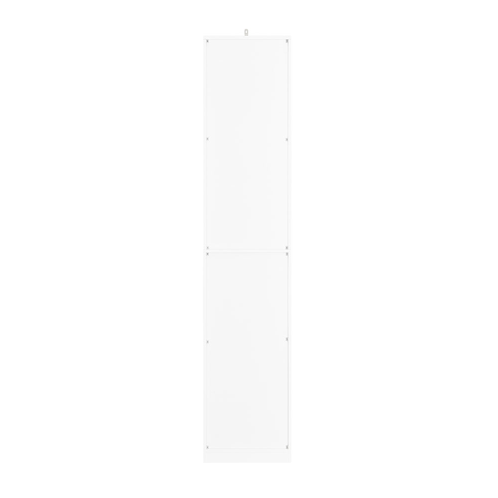 SoBuy BZR80-W Coloană de Baie Salvează Spațiu cu Sertar și Uși, Dulap de Depozitare Baie cu Etajeră Deschisă, Alb 35×33×170 cm