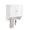 SoBuy BZR84-W Dulap Suspendat de Baie, Dulap de Perete Alb 60 x 30 x 60 cm, Dulap de Baie Sus cu Rafturi Reglabile, Spațiu de Depozitare pentru WC și Articole de Toaletă, Soluție Practică pentru Spații Mici