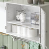 SoBuy BZR84-W Dulap Suspendat de Baie, Dulap de Perete Alb 60 x 30 x 60 cm, Dulap de Baie Sus cu Rafturi Reglabile, Spațiu de Depozitare pentru WC și Articole de Toaletă, Soluție Practică pentru Spații Mici
