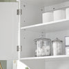 SoBuy BZR84-W Dulap Suspendat de Baie, Dulap de Perete Alb 60 x 30 x 60 cm, Dulap de Baie Sus cu Rafturi Reglabile, Spațiu de Depozitare pentru WC și Articole de Toaletă, Soluție Practică pentru Spații Mici