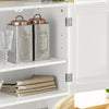SoBuy BZR84-W Dulap Suspendat de Baie, Dulap de Perete Alb 60 x 30 x 60 cm, Dulap de Baie Sus cu Rafturi Reglabile, Spațiu de Depozitare pentru WC și Articole de Toaletă, Soluție Practică pentru Spații Mici