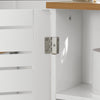 SoBuy BZR85-W Dulap de Baie Îngust – Mobilier WC cu Depozitare ce Economisește Spațiu – Suport de Hârtie Igienică din Lemn, pentru Spații Mici, Rezistent la Umiditate, Alb-Natural, 20x75x18 cm