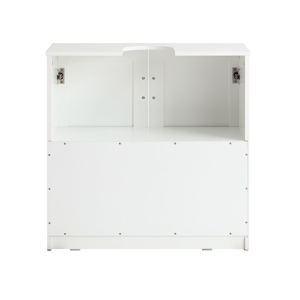 SoBuy BZR86-W Meuble sous-Lavabo, Meuble sous-Vasque à 2 Portes, Meuble sous Évier, Salle de Bain, Placard de Rangement