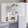 SoBuy Spălătorie Mobilă cu 2 uși în oglindă de perete baie salvaspazio perete baie baie baie l48*p17*a48cm alb bzr94-w