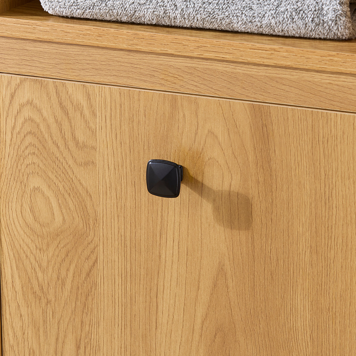 SoBuy BZR95-SN Meuble Colonne de Salle de Bain, Armoire Haute, avec 1 Panier à Linge et 3 Étagères