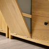SoBuy BZR97-SN Armoire à Linge avec Sac à Linge, Meuble Bas de Salle de Bain, Armoire Toilette avec 3 Tiroirs et 1 Panier à Linge