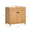 SoBuy Dulap Sottolavabo cu 2 dulapuri pentru dulapuri pentru baie (fără chiuvetă) Culoare naturală 60x35x60cm BZR98-N