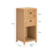 SoBuy BZR99-N Meuble Bas de Salle de Bain, Commode Placard Armoire Toilettes WC avec 2 Tiroirs et 1 Compartiment Ouvert