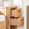 SoBuy BZR99-N Meuble Bas de Salle de Bain, Commode Placard Armoire Toilettes WC avec 2 Tiroirs et 1 Compartiment Ouvert
