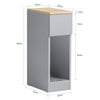 SoBuy Set 2 SoBuy Mese de noptieră 20x60x35 cm gri fbt111-hgx2