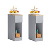 SoBuy Set 2 SoBuy Mese de noptieră 20x60x35 cm gri fbt111-hgx2