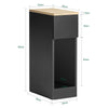 SoBuy Noptieră cu sertar pentru pat de primăvară 20x60x35 cm, negru FBT111-SCH