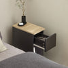 SoBuy FBT111-SCHx2 Noptieră Îngustă Set de 2 Măsuțe Laterale Subțiri cu Sertar și Raft Noptieră Canapea Masă de Depozitare pentru Living Negru L 20 x A 35 x H 60 cm