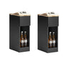 SoBuy FBT111-SCHx2 Noptieră Îngustă Set de 2 Măsuțe Laterale Subțiri cu Sertar și Raft Noptieră Canapea Masă de Depozitare pentru Living Negru L 20 x A 35 x H 60 cm