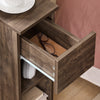 SoBuy FBT111-SN Table de Chevet Étroite et Fine avec Tiroir et 2 Étagères – Table de Nuit, Bout de Canapé ou Chevet de Lit – Rangement pour Chambre à Coucher et Salon Marron L20 x P35 x H60cm