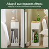 SoBuy FBT111-WNx2 Set de 2 Noptiere Înguste de 20 cm – Economie de Spațiu, Sertar și Etajeră