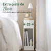 SoBuy FBT111-WN Noptieră Masă Laterală Canapea Masă de Cafea cu Sertar