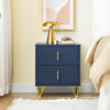 SoBuy Pat FBT115-B, noptieră cu 2 sertare, masă modernă pentru dormitor și living, albastru L40 X P40 X A47 cm