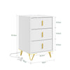 SoBuy FBT115-L-W Noptiera dormitor - Noptiera cu 3 sertare, Masuta de cafea pentru living - Comoda moderna L40 x D40 x H63 cm Alb