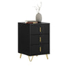 SoBuy FBT115-L-SCH Table de Chevet avec 3 Tiroirs Table de Nuit Bout de Canapé Table d'appoint