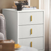 SoBuy FBT115-L-W Noptieră - Noptieră cu 3 sertare, Masă laterală pentru dormitor - Dulap modern de depozitare, alb L40 x P40 x H63 cm