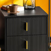SoBuy Pat de pat cu 2 sertare masă sau masă de zi sau masă de living telefon negru 40x40x47cm, fbt115-shch