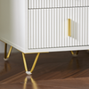 SoBuy FBT115-W Noptieră - Noptieră cu 2 Sertare, Măsuță Laterală pentru Dormitor - Mobilier de Depozitare Modern, Alb L40 x P40 x H47 cm